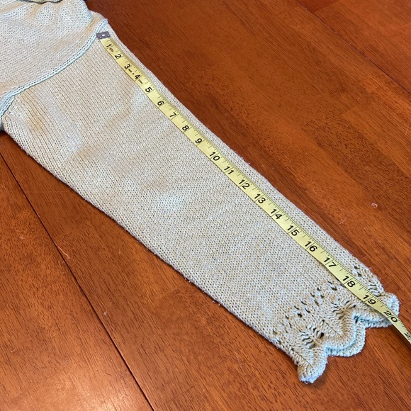 Aran Crafts Ireland Womens Brat Green Open Front Cardigan Sweater Knit Duster - Picture 11 of 11